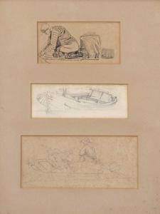 STANNARD Joseph 1797-1830,boats and figures,Keys GB 2023-01-05