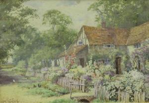 STANNARD Lilian 1884-1944,Cottage Scene with Flowers in Garden,Moore Allen & Innocent GB 2019-06-28