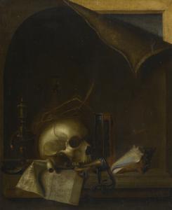 STANNEY John,A TROMPE L'ŒIL VANITAS STILL-LIFE WITH A SKULL AND AN HOURGLASS,Sotheby's GB 2017-05-03