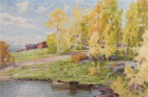 STANOWSKY Mikael 1883-1935,Birches on the Shore,Palais Dorotheum AT 2017-03-11