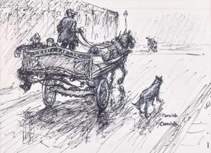 Stansfield Norman 1919-2014,Street with horse and cart,Tennant's GB 2024-03-02