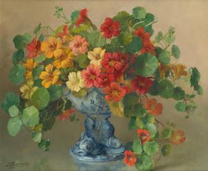 STAPPERS Julien 1875-1960,Coupe garnie de fleurs,Horta BE 2011-03-14
