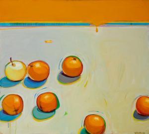 STAPRANS Raimonds 1926,A Study of Down-Rolling Oranges with a Stai,1995,John Moran Auctioneers 2023-08-29