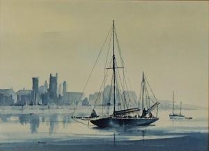 STARK 1900-1900,Boats at anchor,Bellmans Fine Art Auctioneers GB 2021-08-03