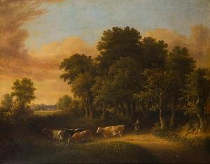STARK James 1794-1859,Cattle on a wooded path,Bonhams GB 2009-12-03
