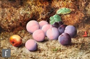 STARKEY William Henry,Apples and plums on a mossy bank,Fieldings Auctioneers Limited 2022-02-17