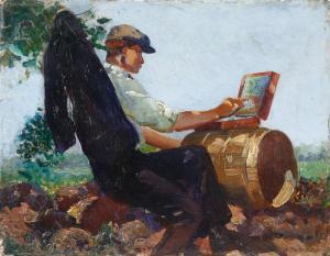 STARKWEATHER William Howard,Painter Karl Larsen New Jersey,1925,Shapiro Auctions 2023-06-15