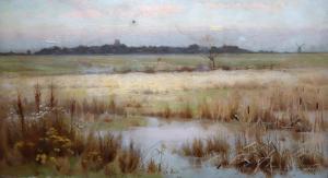 STARLING Albert 1878-1922,A view of fenlands,1888,Great Western GB 2022-02-09