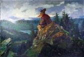 STAUDINGER Eduard 1877,Landschaft des Riesengebirges mit Rübezah,1913,Auktionshaus Dr. Fischer 2008-11-29