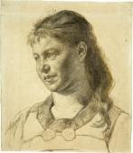 STAUFFER BERN Karl 1857-1891,Studie zu einem jungen Mädchen,Kornfeld CH 2022-06-14
