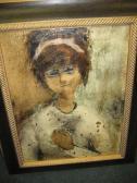 STAVROPOULOS Frances Jane,Portrait of a girl with hair ribbon,Ivey-Selkirk Auctioneers US 2009-05-16