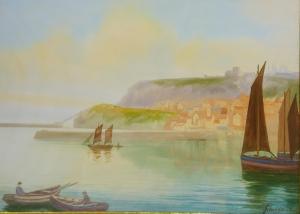 STEAD Roland 1800-1900,Whitby from West Pier,David Duggleby Limited GB 2018-09-08