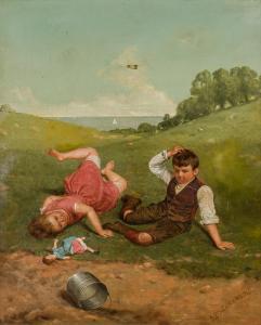 STEARNS Junius Brutus 1810-1885,After the Tumble,1881,Shannon's US 2020-04-30