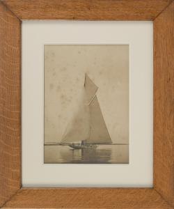 STEBBINS Nathaniel Livermore,Photograph of Nat Herreshoff's 1903 America's Cup ,Eldred's 2019-11-21