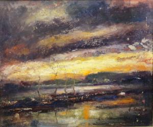 STEEL Albert 1930,Sunset landscape,Bellmans Fine Art Auctioneers GB 2018-06-19
