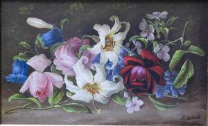 Steel Edwin 1803-1871,Still life study with lilies and roses,Andrew Smith and Son GB 2017-11-07