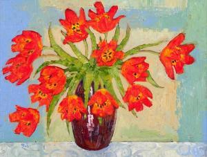 STEELE ALEXANDRA 1946,RED TULIPS,McTear's GB 2012-12-02