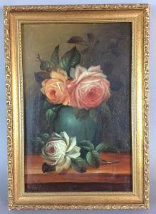 STEELE Edwin 1803-1871,still life of roses in a vase,Halls GB 2018-03-07