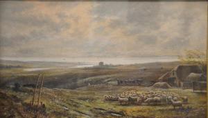 STEELE Mary E 1880,A farmyard with sheep,Andrew Smith and Son GB 2014-10-22