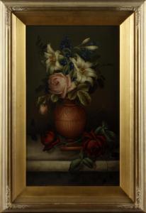 STEELE Mary E 1880,Still life with fruit; and Still life with flowers,1899,Bonhams GB 2013-08-21