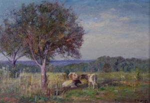 STEELE Theodore Clement 1847-1926,"Resting Cattle",1922,Wickliff & Associates US 2010-10-29