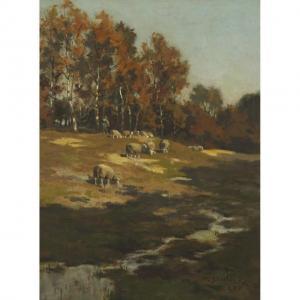 STEELINK Willem II 1856-1928,SHEEP AND SHADOWS (GRAZING SHEEP),Waddington's CA 2022-03-03