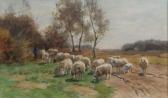 STEELINK Willem 1826-1913,Shepherd with his sheep in a landscape,Twents Veilinghuis NL 2020-10-22