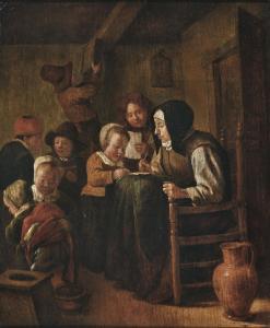 STEEN Jan 1626-1679,A teacher in a classroom with pupils,Palais Dorotheum AT 2024-04-24