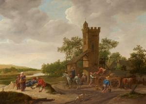 STEEN Jan 1626-1679,Landschaft an einem Fluss und mit einem Turm, davo,Lempertz DE 2023-11-18
