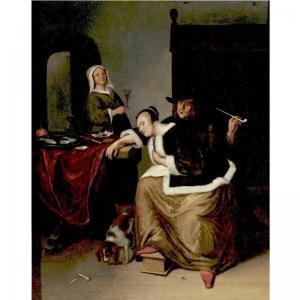 STEEN Jan 1626-1679,woman asleep at a table,Sotheby's GB 2005-05-26