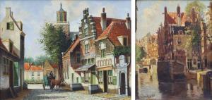 STEENHOUWER P.C 1927-1969,Dutch street scene with horse and cart,Peter Wilson GB 2014-09-18