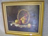 STEENHOUWER P.C 1927-1969,still life of apples and a basket,Willingham GB 2008-01-05