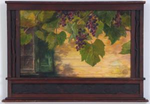 STEEPLE DAVIS William 1884-1961,wall with climbing grapevine,South Bay US 2024-01-31