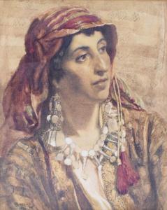 STEER Henry Reynolds 1858-1928,Arabian Woman,1886,Clevedon Salerooms GB 2023-03-09