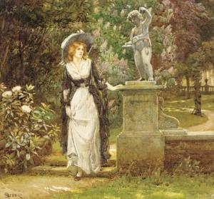 STEER Henry Reynolds 1858-1928,Girl in an ornamental garden,Christie's GB 2002-06-13