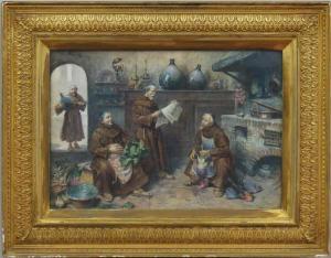 STEFANELLI Lisa 1967,Kitchen interior with Franciscan friars,CRN Auctions US 2015-09-13