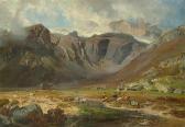 STEFFAN Johann Gottfried 1815-1905,Alpine glacier,1855,Galerie Koller CH 2015-12-04