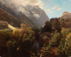 STEFFAN Johann Gottfried 1815-1905,Mountainous Landscape,1863,Sotheby's GB 2023-03-23