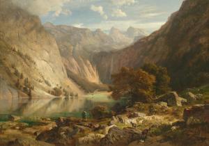 STEFFAN Johann Gottfried 1815-1905,Obersee near Berchtesgaden,1870,Galerie Koller CH 2023-12-01