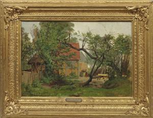 STEFFECK Carl Constantin,Romantische Landschaft mit von Bäumen umstandenem ,1846,Schloss 2022-09-03