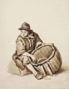 STEFFELAAR Cornelis 1797-1861,A seated man with a basket,Christie's GB 2015-05-13