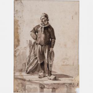 STEFFELAAR Cornelis 1797-1861,Fisherman on a Dock,Gray's Auctioneers US 2018-11-14