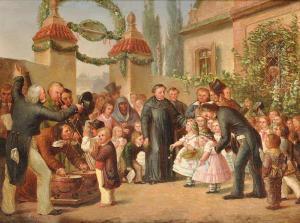 STEFFEN Eduard 1862-1892,The Corpus Christi Feast,1864,Palais Dorotheum AT 2010-05-22