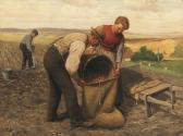 STEFFENSEN Povl 1866-1923,Working potato farmers,Bruun Rasmussen DK 2019-01-21