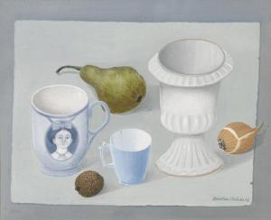 STEFULA Dorothea 1914-1997,Stillleben mit Zwiebel und Porträttasse,1966,Dobiaschofsky CH 2009-11-11