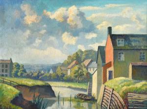 STEGGLES Walter James 1908-1997,Sussex Landscape, Lewes,Tennant's GB 2023-06-17