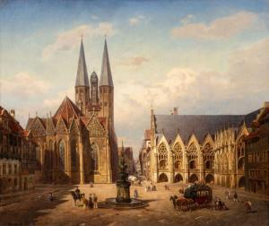 STEGMANN Franz 1831-1892,Der Altstadtmarkt in Braunschweig,1877,Kastern DE 2021-11-12