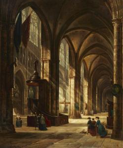 STEGMANN Franz 1831-1892,Interior of Metz Cathedral,1885,Lempertz DE 2022-11-19