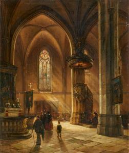 STEGMANN Franz 1831-1892,Interior of the Lambertus Church in Düsseldorf,1981,Van Ham DE 2023-05-15