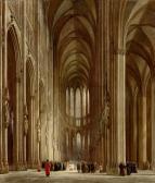 STEGMANN Franz 1831-1892,Interior view of Cologne Cathedral,1868,Villa Grisebach DE 2022-06-01
